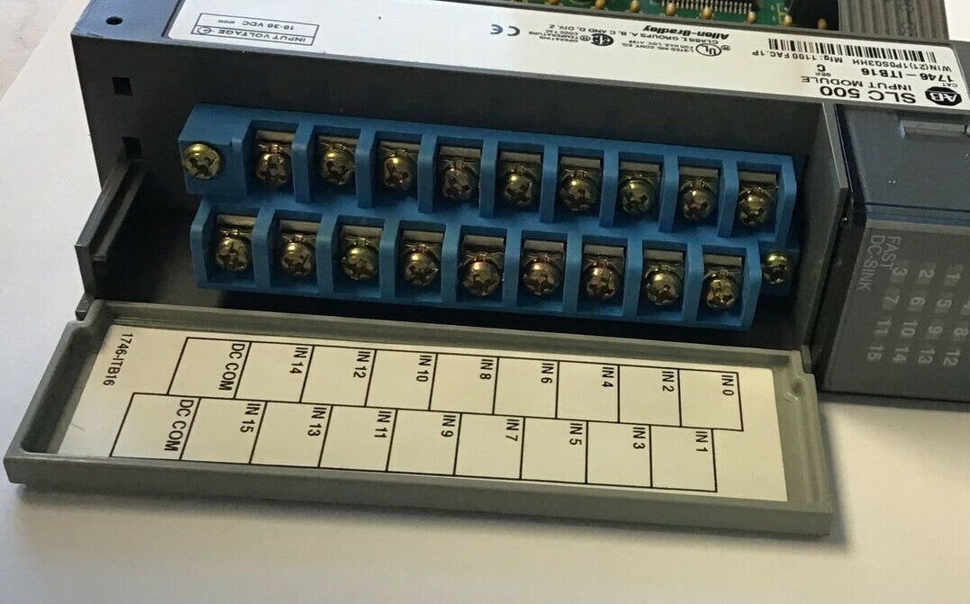 ALLEN BRADLEY 1746-ITB16 INPUT MODULE SER.C 10-30VDC PLC MODULE FAST DC-SINK