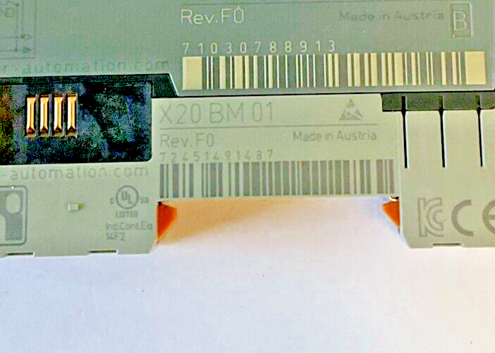 B&R AUTOMATION PLC MODULE POWER SUPPLY X20PS2100 REV.F0 X20BM01 REV.F0