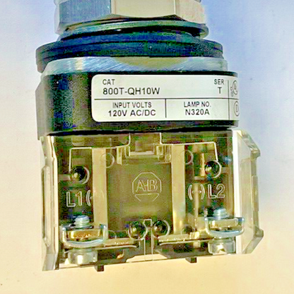 ALLEN BRADLEY 800T-QH10W PILOT LIGHT SER.T 120VDC/DC