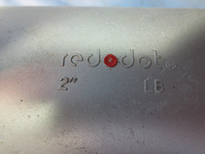 RED DOT LB 2" 2-INCH CONDUIT BODY w/ E30640 COVER - w/ NUT & WASHERS SHOWN
