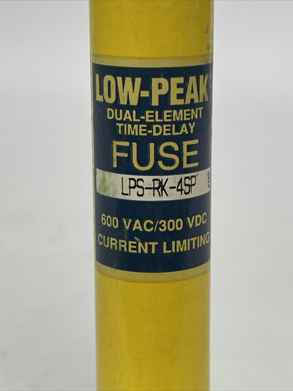 COOPER BUSSMANN LPS-RK-4SP LOW-PEAK DUAL ELEMENT FUSE 600VAC 300VDC (LOT OF 3)