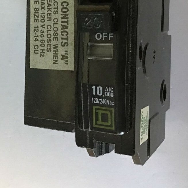 SQUARE D QOB1201200 CIRCUIT BREAKER 20A 120/240VAC 50/60HZ