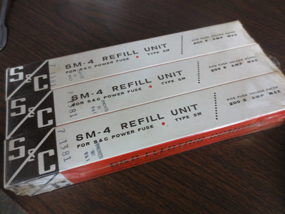 S&C SM-4 REFILL UNIT for S&C POWER FUSE 50 E TYPE SM--200 E AMP RATED 3PK