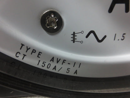 TOYO KEIKI / YASKAWA TYPE AVF-11, NO. CDJ12163 PANEL METER 0-150 - 150A / 5A