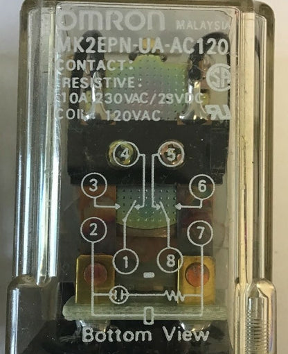 OMRON MK2EPN-UA-AC120 RELAY 10A 230VAC/28VDC ***LOTOF4***