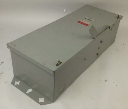 WESTINGHOUSE HUN323 NON FUSIBLE SAFETY SWITCH 100A 240V 3PH 30HP TYPE 1 INDOOR