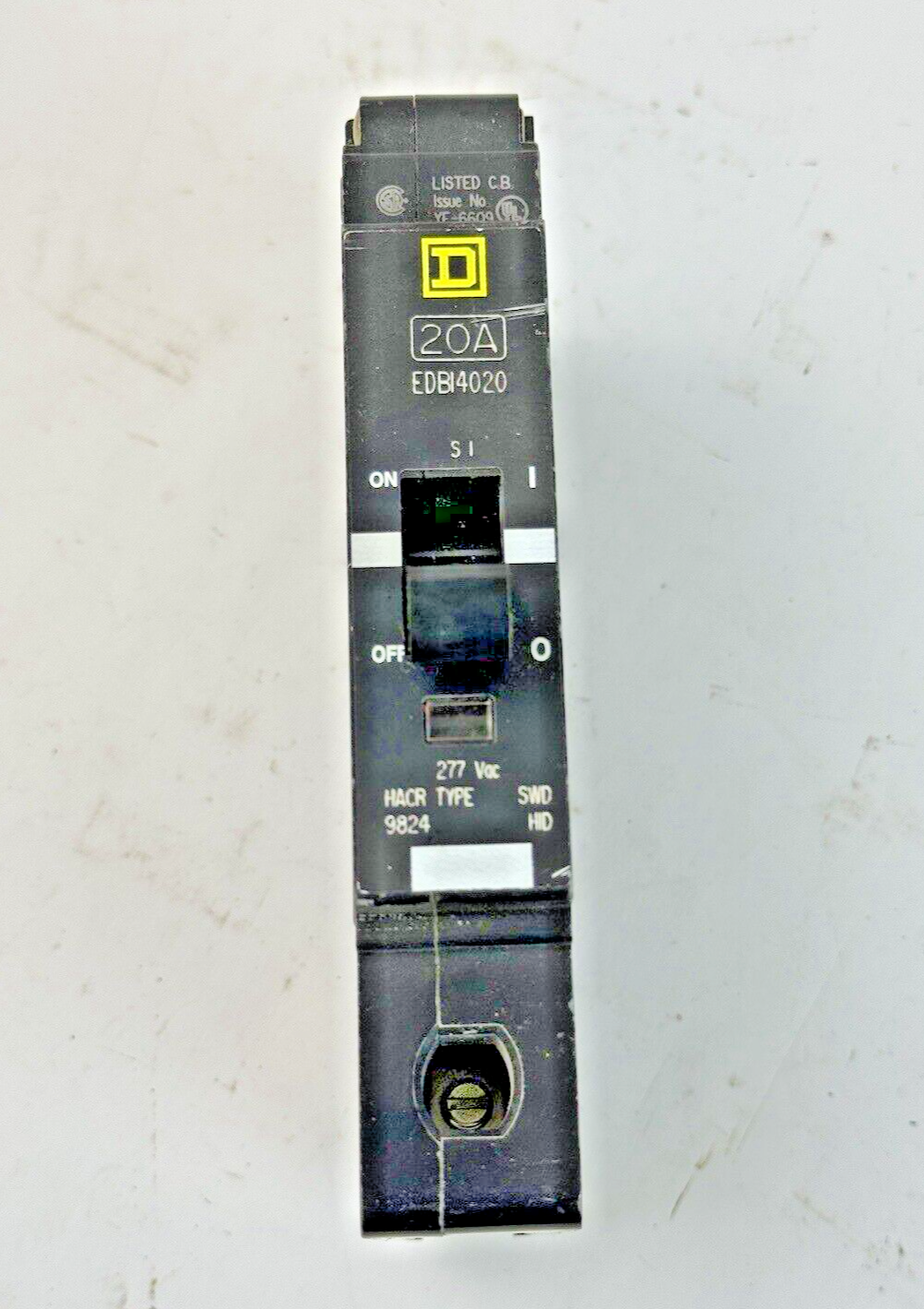 SQUARE D **LOT OF 7** - EDB14020 - 20A/1 POLE/277 VAC/BOLT ON/TYPE HACR - NEW