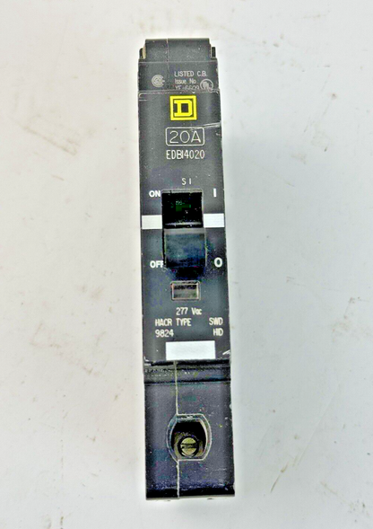 SQUARE D **LOT OF 7** - EDB14020 - 20A/1 POLE/277 VAC/BOLT ON/TYPE HACR - NEW