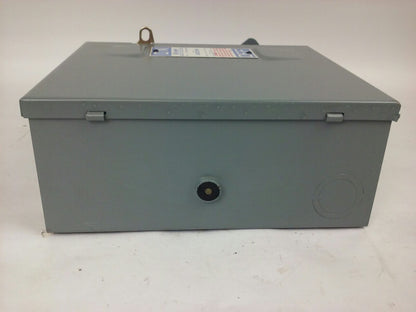 CHALLENGER GD222SN, SAFETY SWITCH, 60A, 240V, SINGLE PHASE FUSIBLE, 10 H.P. NEW