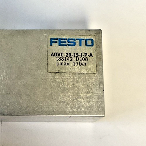 FESTO ADVC-20-15-I-P-A PNUEMATIC CYLINDER (2 W708) (1 D108) 10BAR ***LOTOF3***
