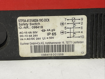 EUCHNER STP3A-4131A024-10C-DCX SAFETY SWITCH AC-15 4A 50V DC-13 4A 24V