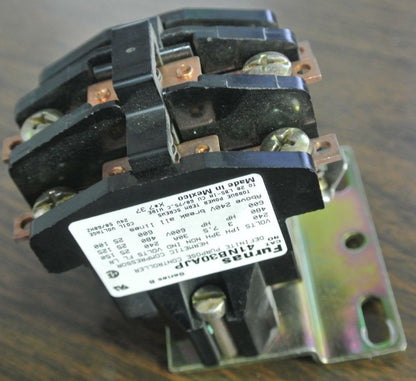 FURNAS 41NB30AJP DEFINITE PURPOSE CONTACTOR 24VAC, 30A, 3-POLE - NEW SURPLUS