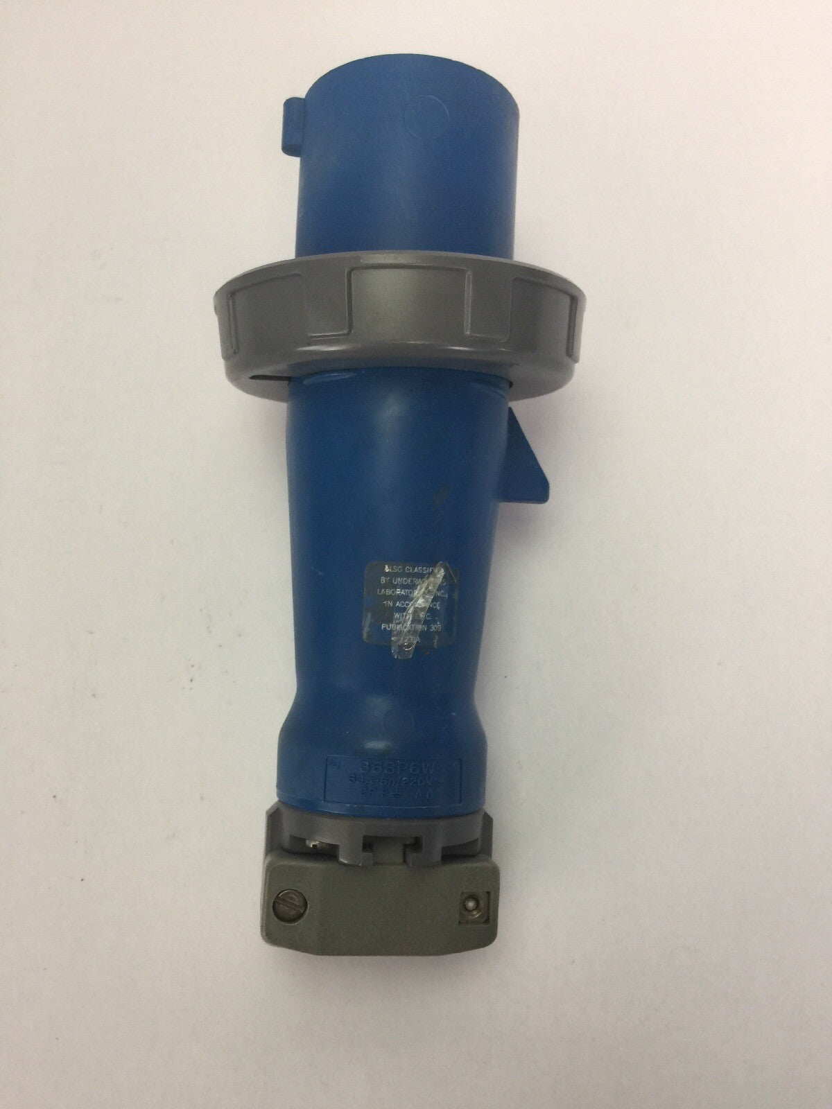 HUBBEL 363P6W PIN & SLEEVE WATERTIGHT PLUG 63A 220VAC 2 POLE 3 WIRE GROUNDING