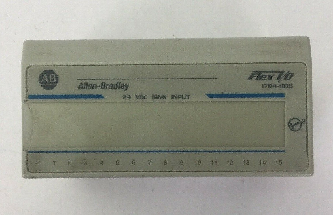 ALLEN BRADLEY 1794-IB16 24VDC SINK INPUT MODULE SER A REV B01 F/W REV BLANK
