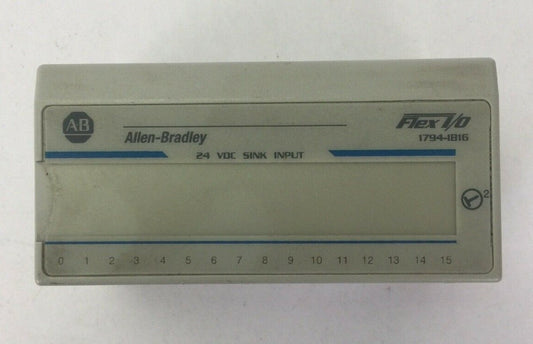 ALLEN BRADLEY 1794-IB16 24VDC SINK INPUT MODULE SER A REV B01 F/W REV BLANK