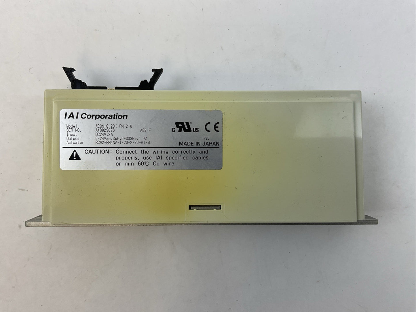 IAI ACON-C-20I-PN-2-0 ACTUATOR POSITION CONTROLLER OUTPUT 0-24VAC INPUT 24VDC