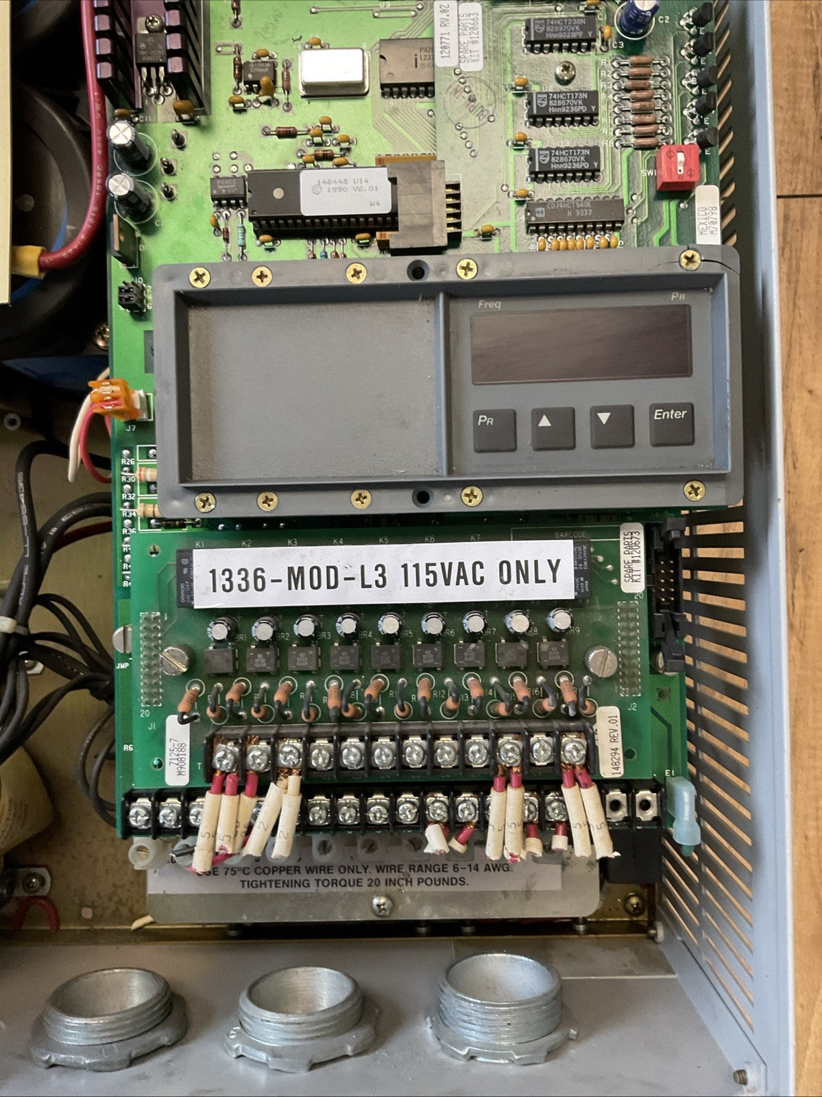 ALLEN BRADLEY 1336-B025-EAF CONSTANT TORQUE 3PH AC DRIVE OUTPUT 460VAC 33.0KVA