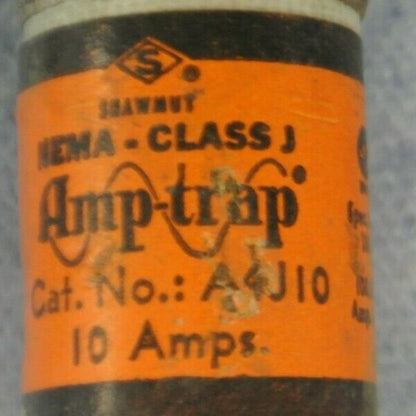 LOT of 3 / GOULD-SHAWMUT A4J10 AMP-TRAP® FUSE / 10A / 600V