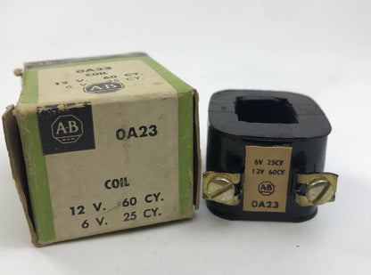 Allen Bradley OA23 Coil New In Original Box 12 V 60 CY 6 V 25 CY