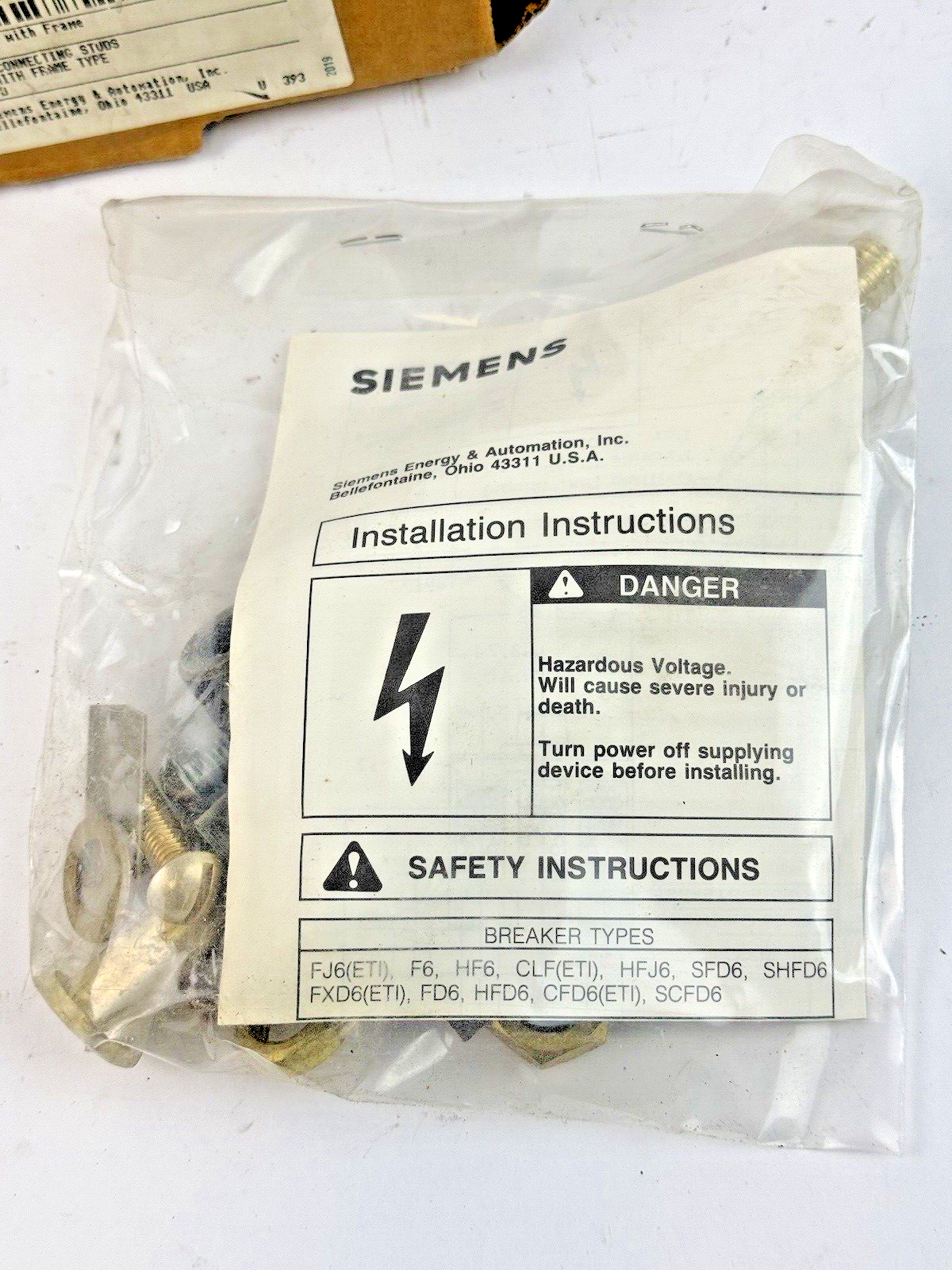 ITE / SIEMENS - RS4755 (LONG) -  REAR CONNECTING STUDS FOR F, FD FRAME TYPES