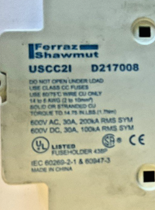 FERRAZ SHAWMUT USCC2I FUSE HOLDER ****LOTOF2****