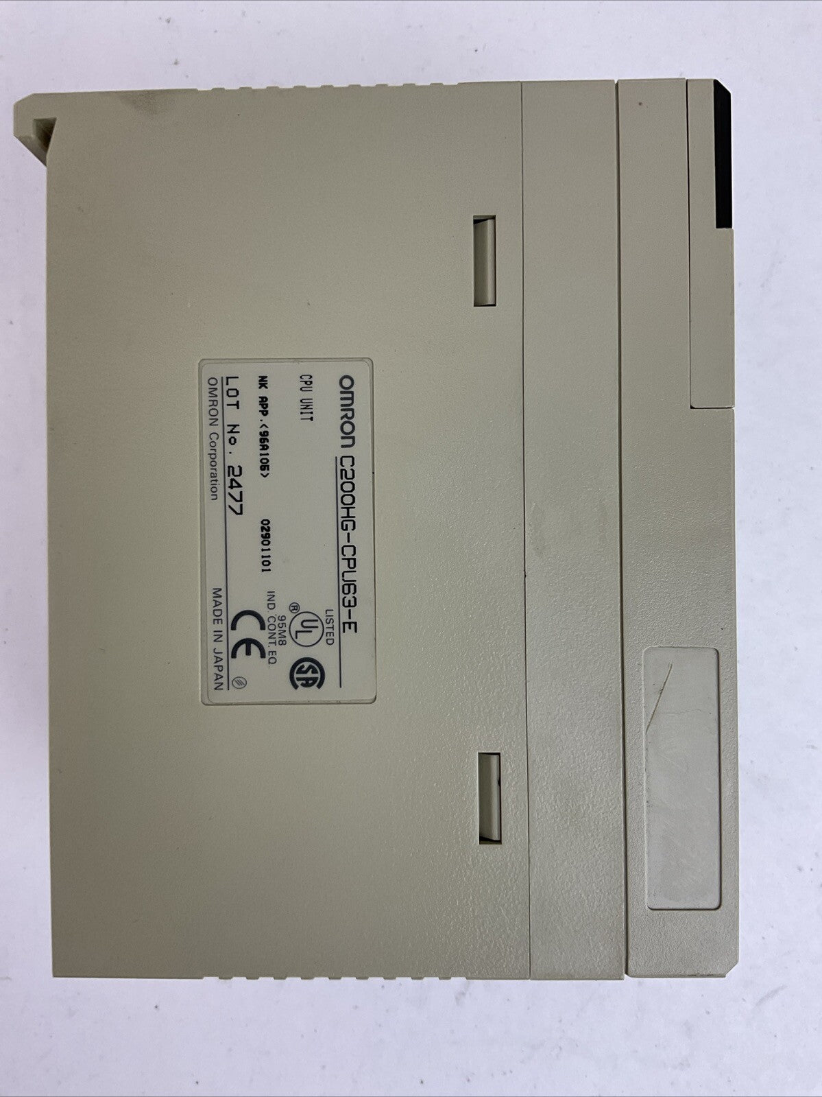 OMRON C200HG-CPU63-E CPU UNIT SYSMAC C200HG PROGRAMMABLE CONTROLLER CPU63