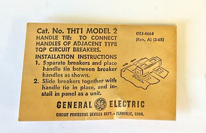 GENERAL ELECTRIC THT1 HANDLE TIE MODEL 2