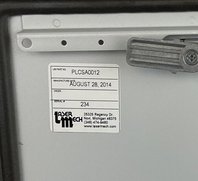 LASER MECH PLCSA0012 FIBER CUT DEVICE NET CONTROLLER *MISSING FRONT COVER KEY*