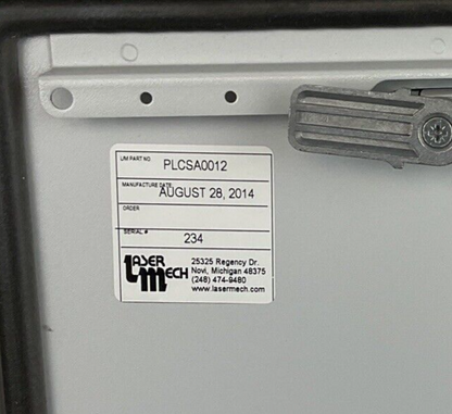 LASER MECH PLCSA0012 FIBER CUT DEVICE NET CONTROLLER *MISSING FRONT COVER KEY*