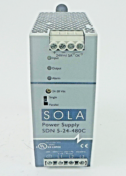 SOLA / EMERSON - SDN 5-24-480C - POWER SUPPLY - 24 VDC, 5 A
