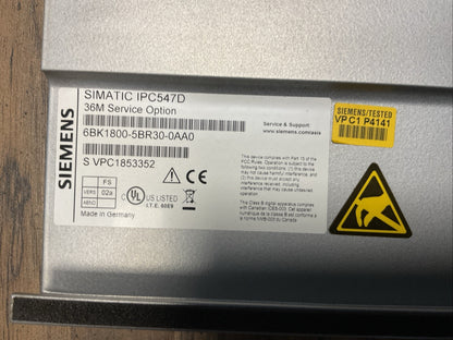 SIEMENS 6BK1800-5BR30-0AA0 SIMATIC IPC547D COMPUTER 100-240VAC 6-3A 60-50HZ