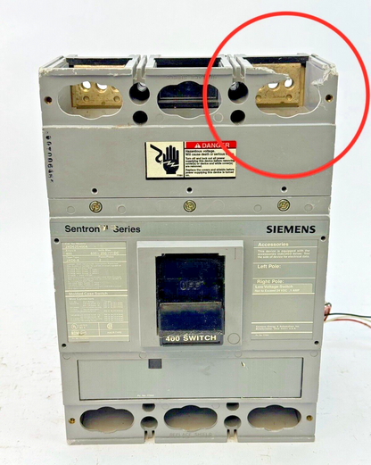 SIEMENS - JXD62S400A - SWITCH W/ A01JLDLV LOW VOLT AUX SWITCH 2 POLE/400A/600VAC