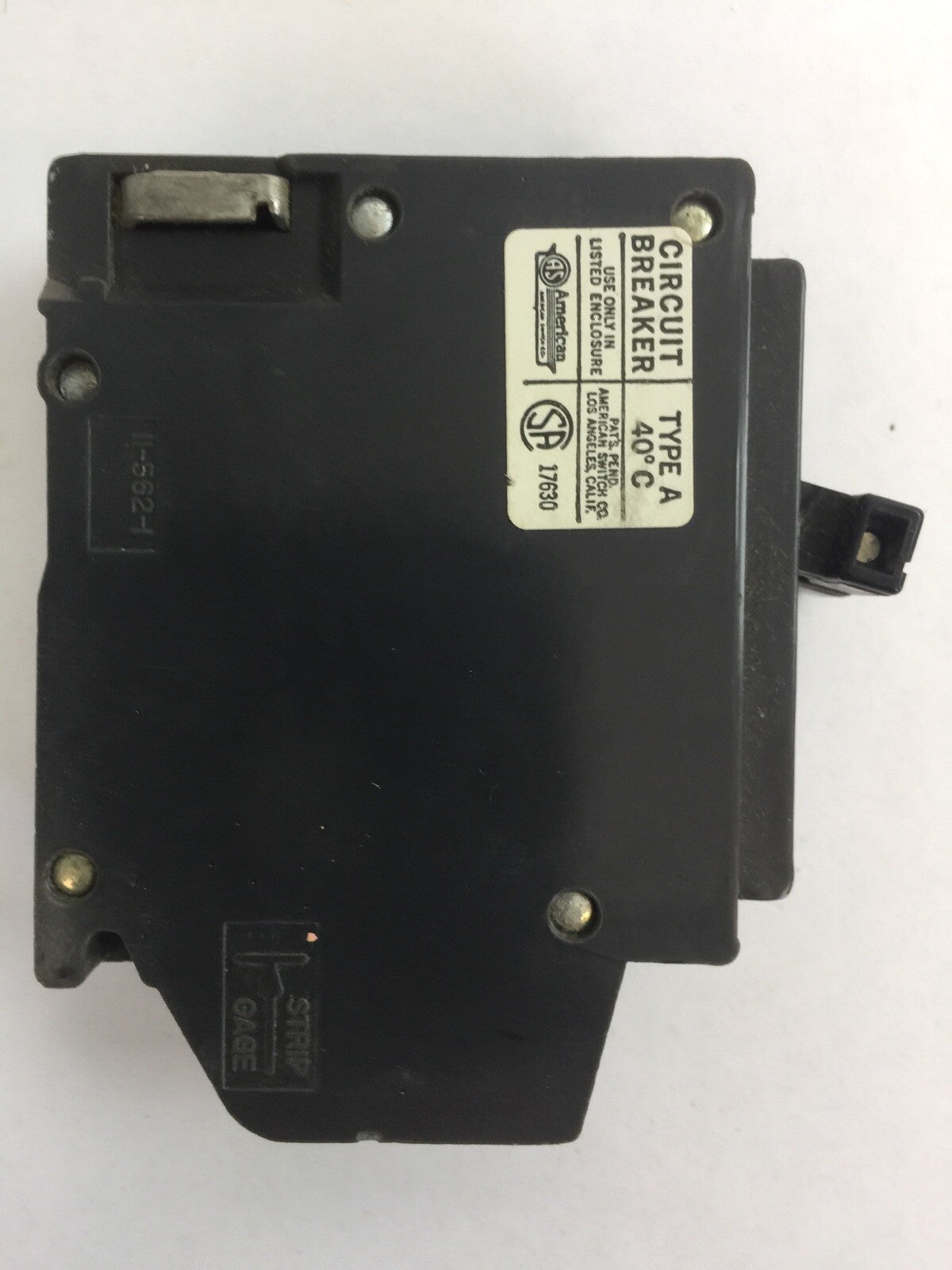 AMERICAN SWITCH A-250 CIRCUIT BREAKER 50/50A 2P 120/240VAC TYPE A 1267-46315