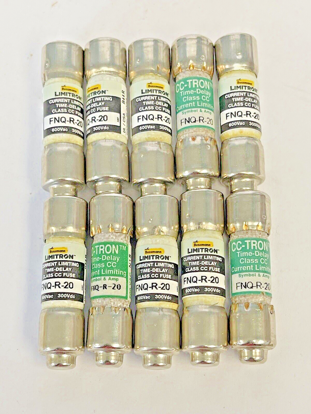 BUSSMANN - *BOX OF 10* - FNQ-R-20 - 600 VAC - TIME-DELAY, CURRENT-LIMITING
