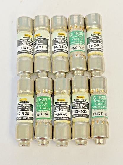 BUSSMANN - *BOX OF 10* - FNQ-R-20 - 600 VAC - TIME-DELAY, CURRENT-LIMITING