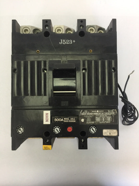 GE TJK636F000 MOD 5 CIRCUIT BREAKER 600VAC 600A 3 POLE 500A MAG ADJ 1500-5000A