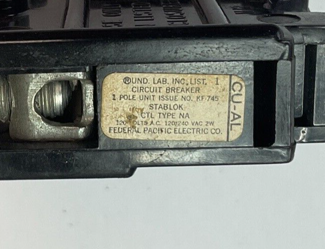 FEDERAL PACIFIC NA150 CIRCUIT BREAKER STABLOK 120/240VAC 1POLE TYPE NA**LOTOF5**