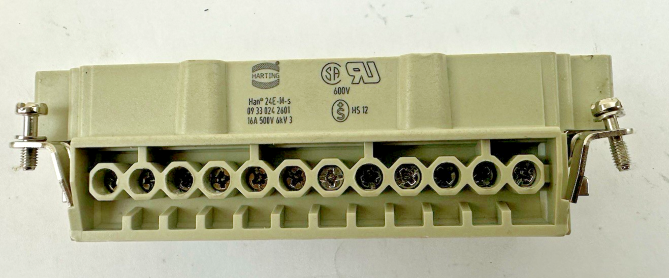 HARTING HAN 24E-M-S 0933024 PIN INDUSTRIAL MALE CONNECTOR 16 A 500 V