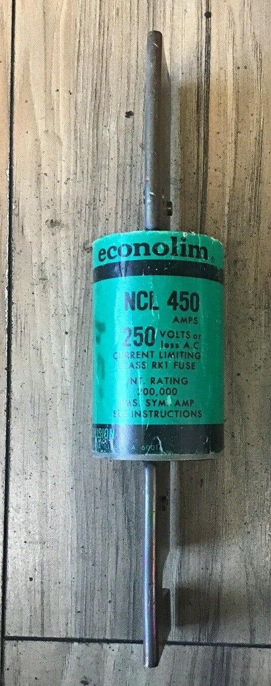 FEDERAL PACIFIC NCL450 ECONOLIM FUSE 450A 250VAC RK1 CURRENT LIMITING**LOTOF3**