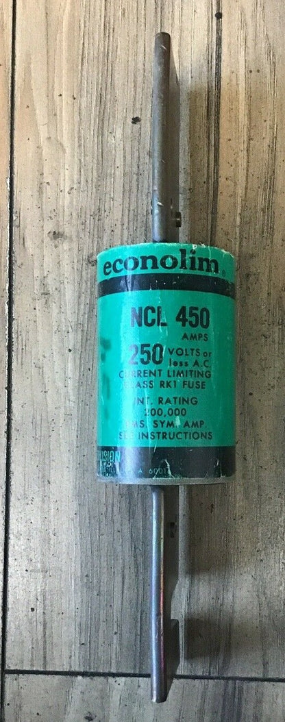 FEDERAL PACIFIC NCL450 ECONOLIM FUSE 450A 250VAC RK1 CURRENT LIMITING**LOTOF3**