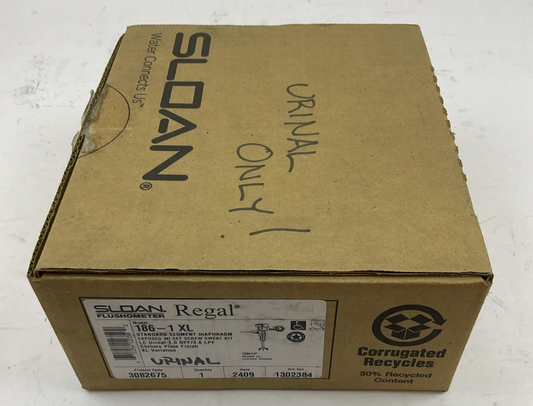 SLOAN FLUSHOMETER REGAL 186-1 XL STANDARD SEGMENT DIAPHRAGM LC UNRINAL 3082675