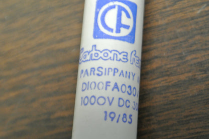 BOX of 10 / CARBONE FERRAZ D100FA030V FUSE / 30A / 1000VDC / NEW SURPLUS