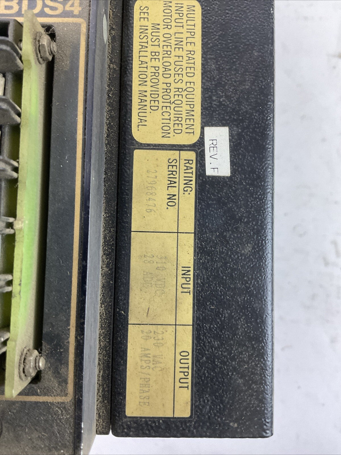 CINCINNATI MILACRON BDS4 220 23 614A32 SERVO DRIVE REV F OUTPUT 230VAC 20A/PH