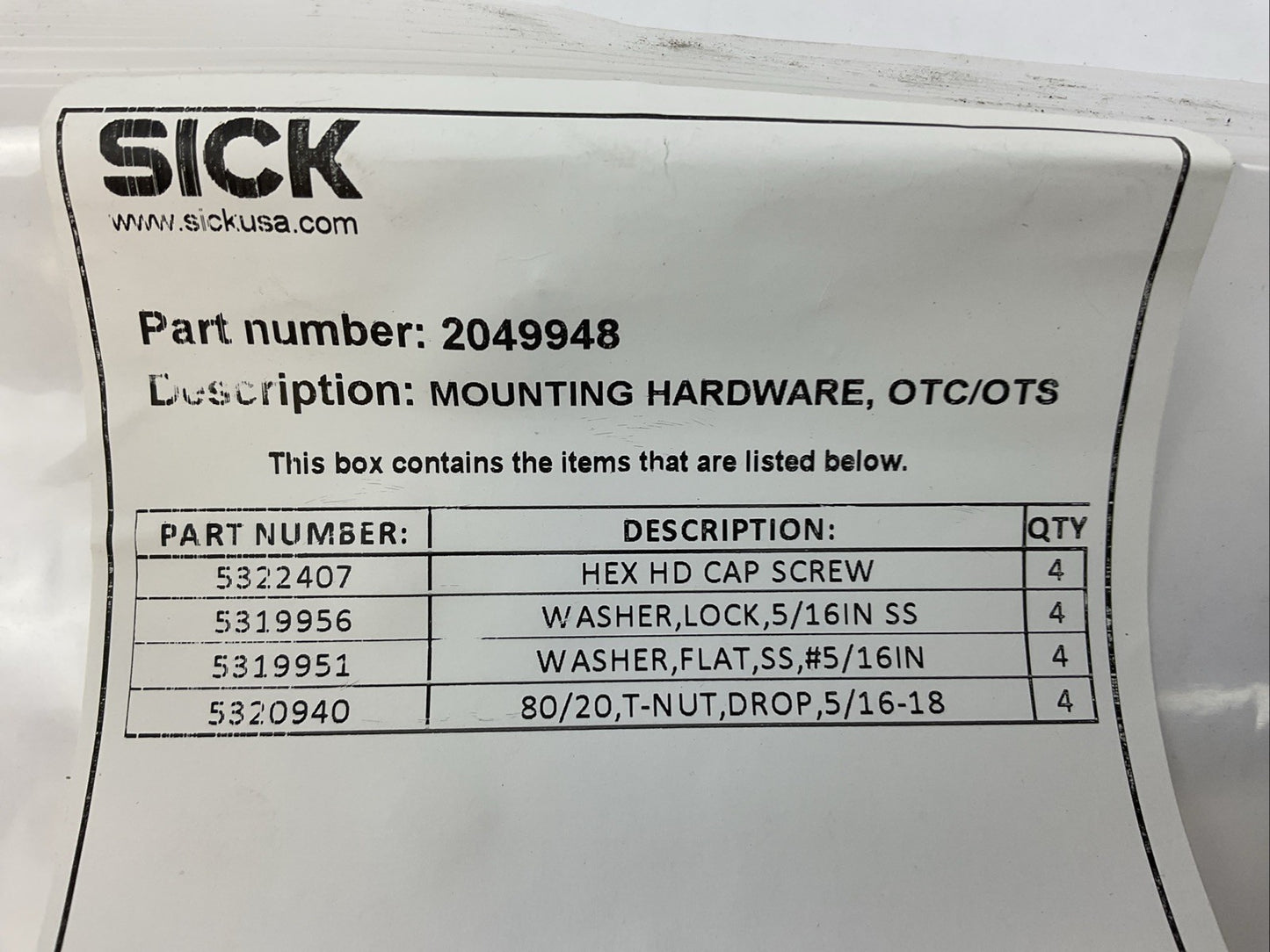 SICK 2049948 MOUNTING HARDWARE OTC/OTS