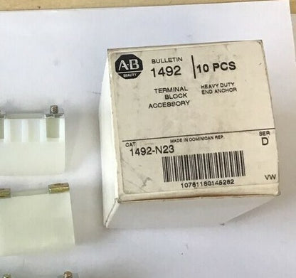 ALLEN BRADLEY 1492-N23 HEAVY DUTY END ANCHOR SER.D ***LOTOF10***