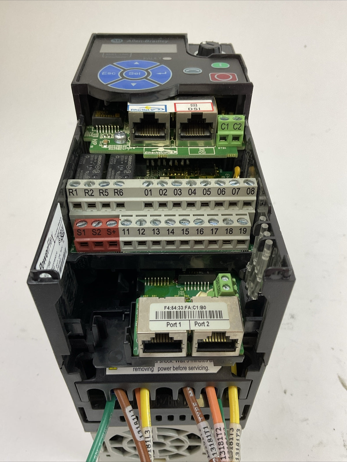 ALLEN BRADLEY 25B-D2P3N104 AC DRIVE FRN 5.001 OUTPUT 0-460VAC SER A POWERFLEX