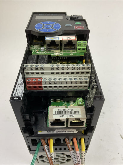 ALLEN BRADLEY 25B-D2P3N104 AC DRIVE FRN 5.001 OUTPUT 0-460VAC SER A POWERFLEX