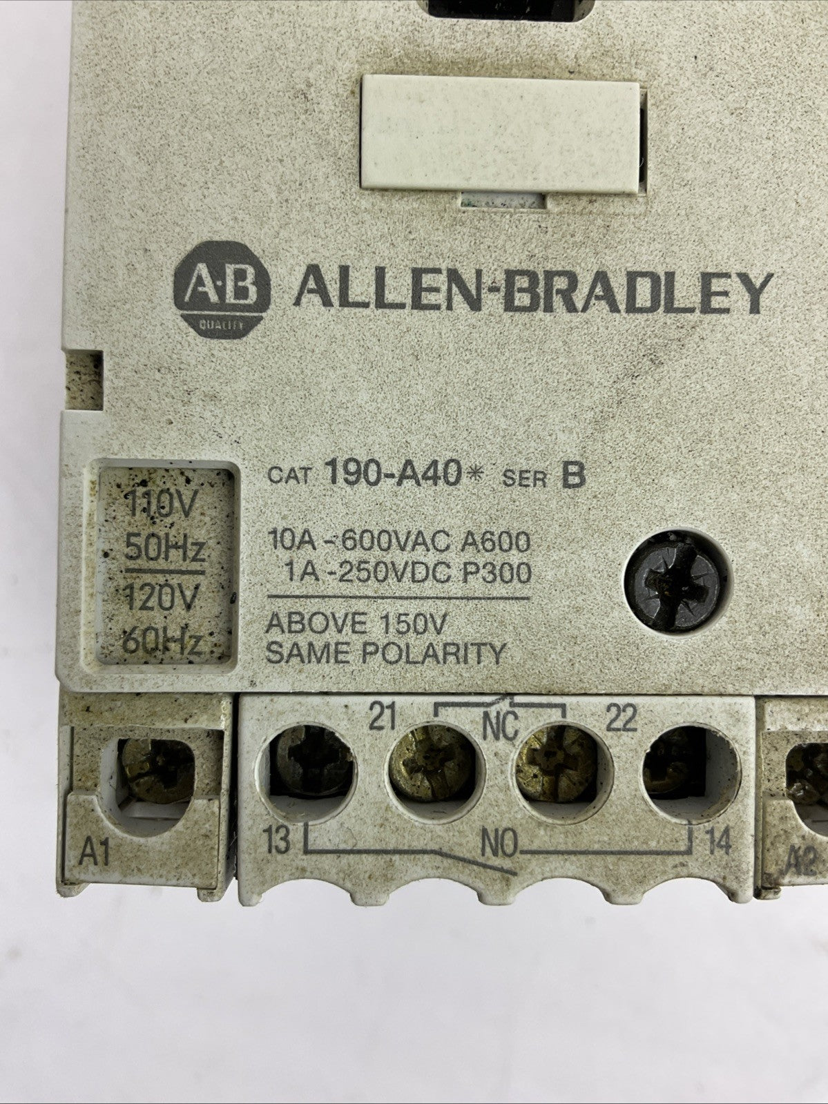 ALLEN BRADLEY 190-CPS40* SER A COORDINATED PROTECTED STARTER 480Y/277VAC