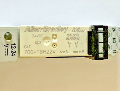 ALLEN BRADLEY 700-HLT12 TERMINAL BLOCK RELAY 24VDC W/700-TBR224 ***LOTOF3***
