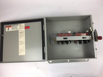 WESTINGHOUSE RDSN6030 SWITCH MAX AMP 30 MAX VOLT 600AC 250DC TYPE 3R RAINPROOF